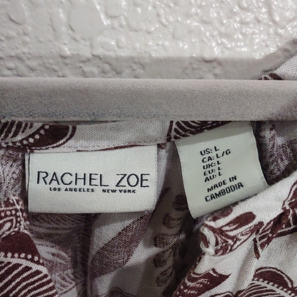 Rachel Zoe Floral Patterned Dress in Brown and White, Size L. - Picture 9 of 17